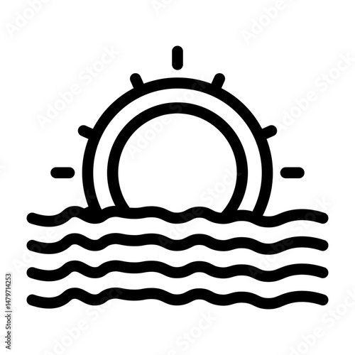 sunrise line icon