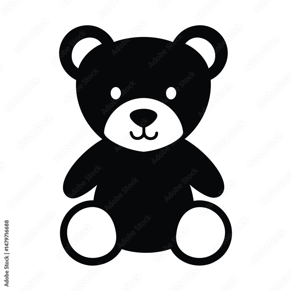 Teddy Bear Silhouette Vector Black and White Teddy Bear Silhouette Vector Black and White