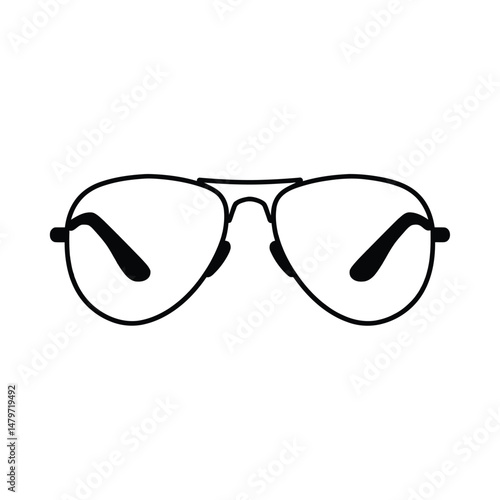 Sunglasses Silhouette Vector Black and White