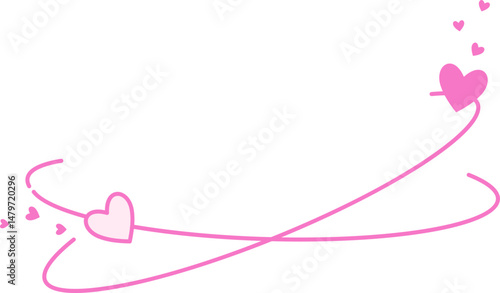 원형 하트 장식선