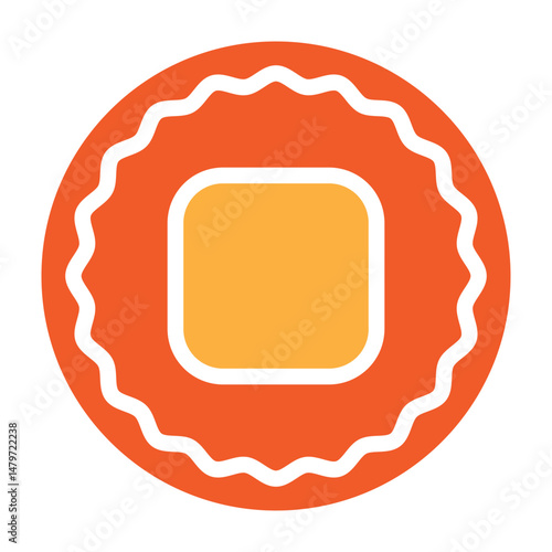 Stop Button Vector Glyph Two Colors Icon Design