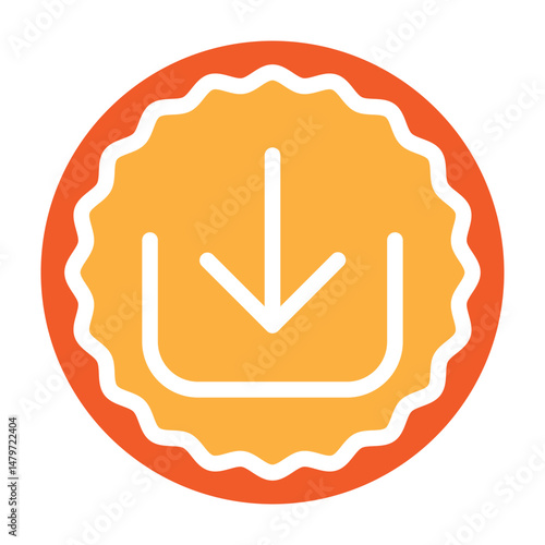 Download App Button Vector Glyph Two Colors Icon Design