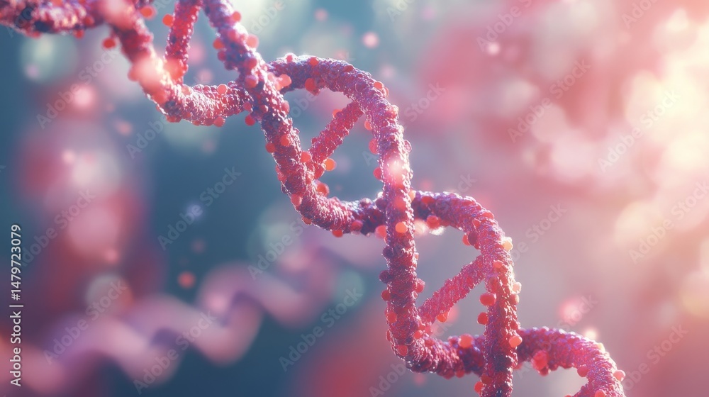 Exploring genetic structures in a laboratory setting scientific visualization abstract environment close-up perspective Exploring genetic structures in a laboratory setting scientific visualization abstract environment close-up perspective