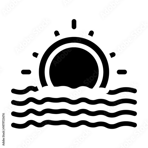 sunrise glyph icon