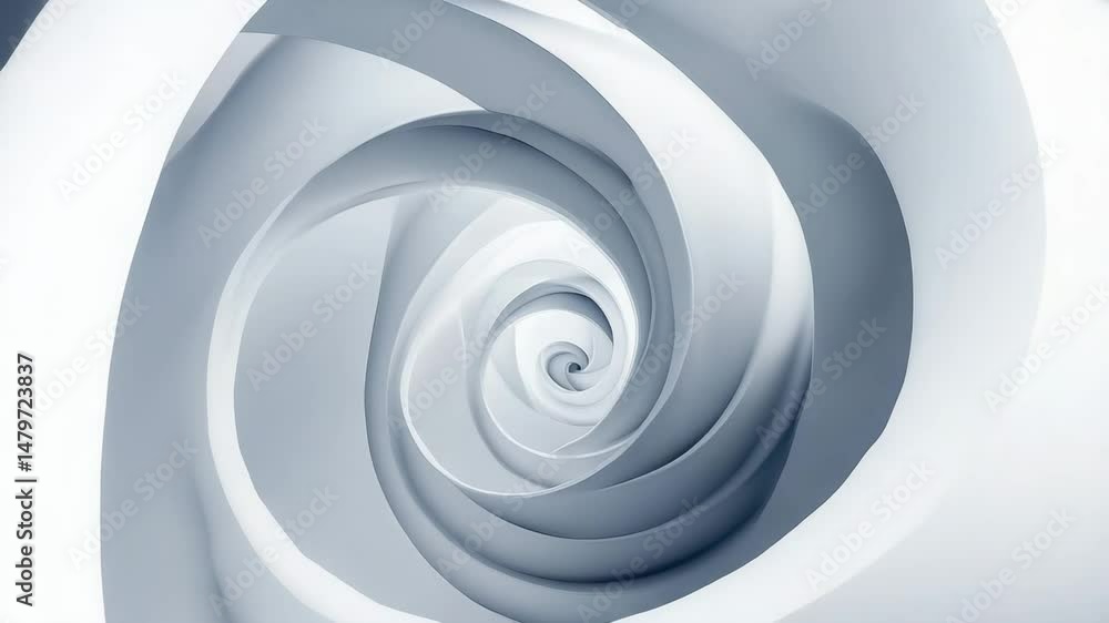 Elegant White Spiral Design in Abstract Art Form Elegant White Spiral Design in Abstract Art Form