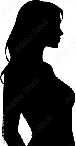 Silhouette of a Woman in Profile