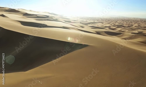 Vast desert hill in bright sunlight