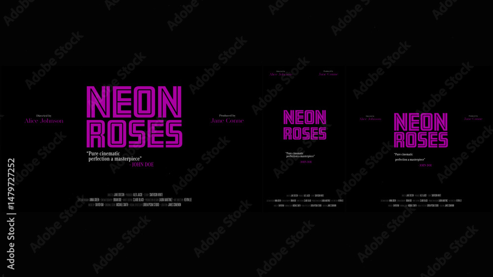 Cinematic Film Title Card, Movie Poster Typography Overlay 175 | Fully ...