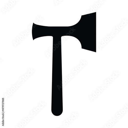 Hammer Silhouette Clipart on White Background