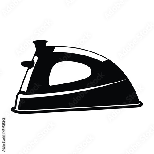 Iron Silhouette Clipart on White Background