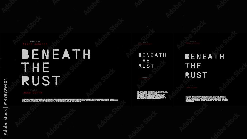 Cinematic Film Title Card, Movie Poster Typography Overlay 184 | Fully ...
