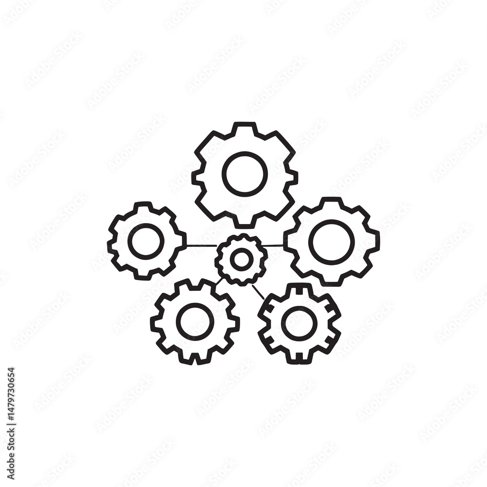 modern workflow concept clean minimalist line art design modern workflow concept clean minimalist line art design