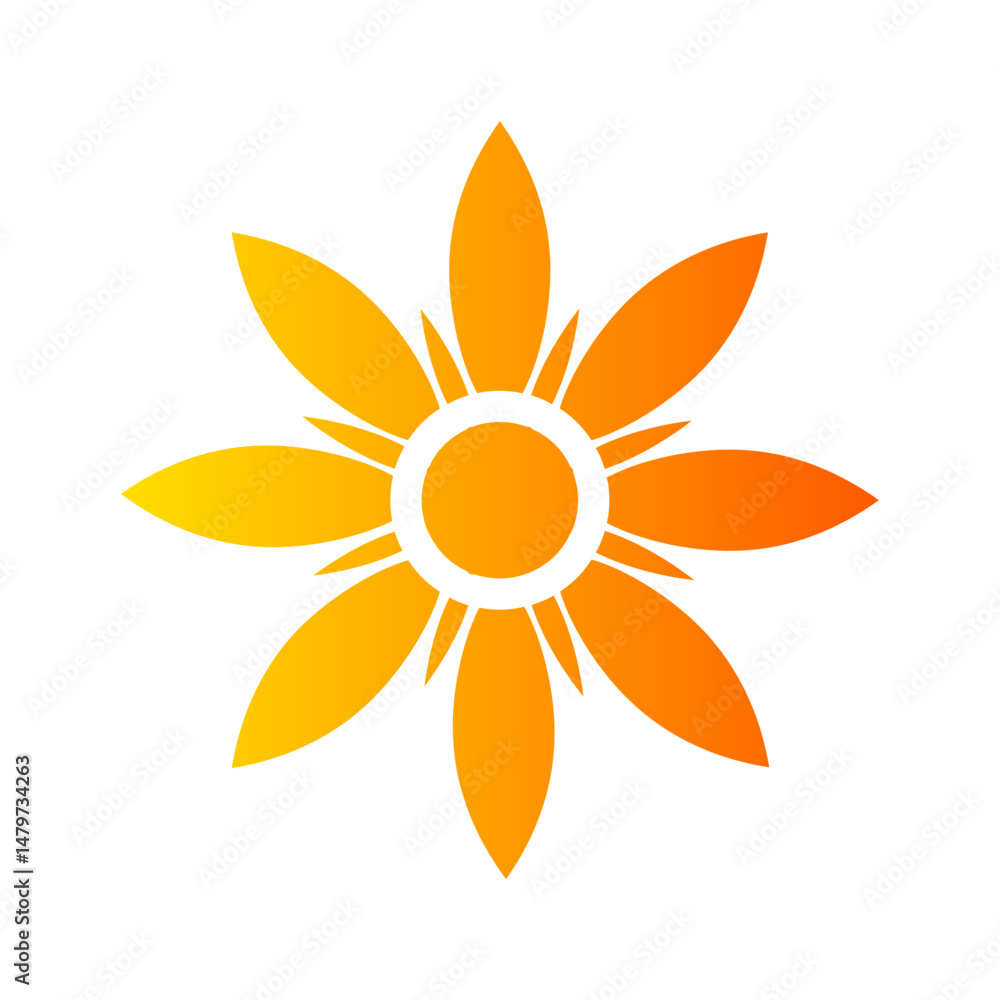 Fototapeta premium flower gradient icon