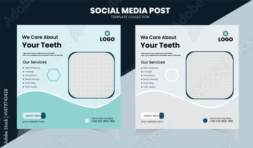 your teeth dental clinic instagram posts set