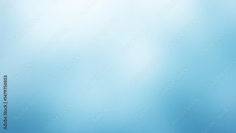 Obraz premium Soft blue gradient background abstract blend of sky color for digital designs