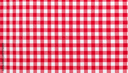 Red and white checkered tablecloth pattern. Tablecloth seamless pattern