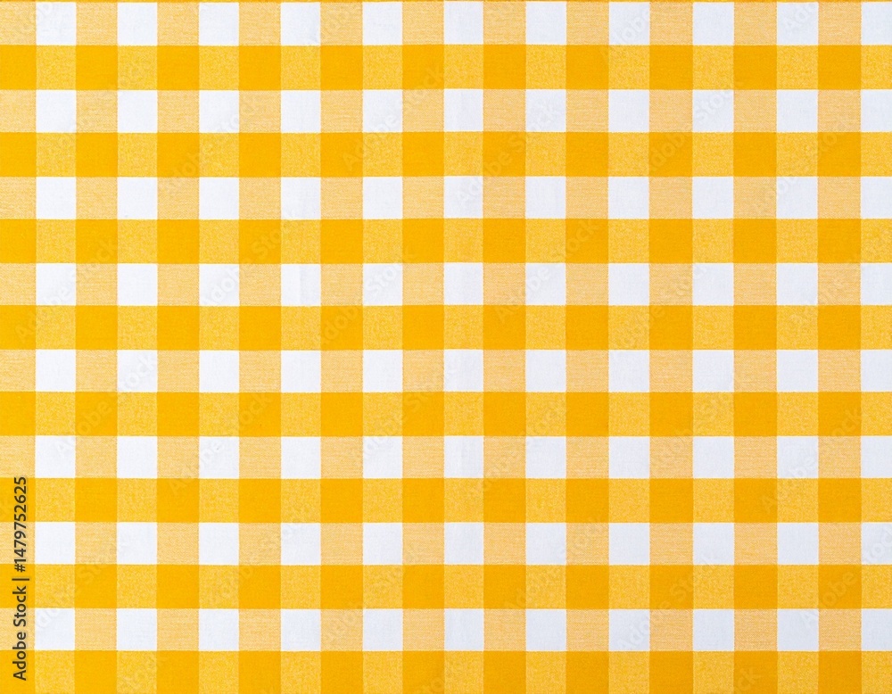 Yellow and white checkered tablecloth pattern. Tablecloth seamless pattern Yellow and white checkered tablecloth pattern. Tablecloth seamless pattern
