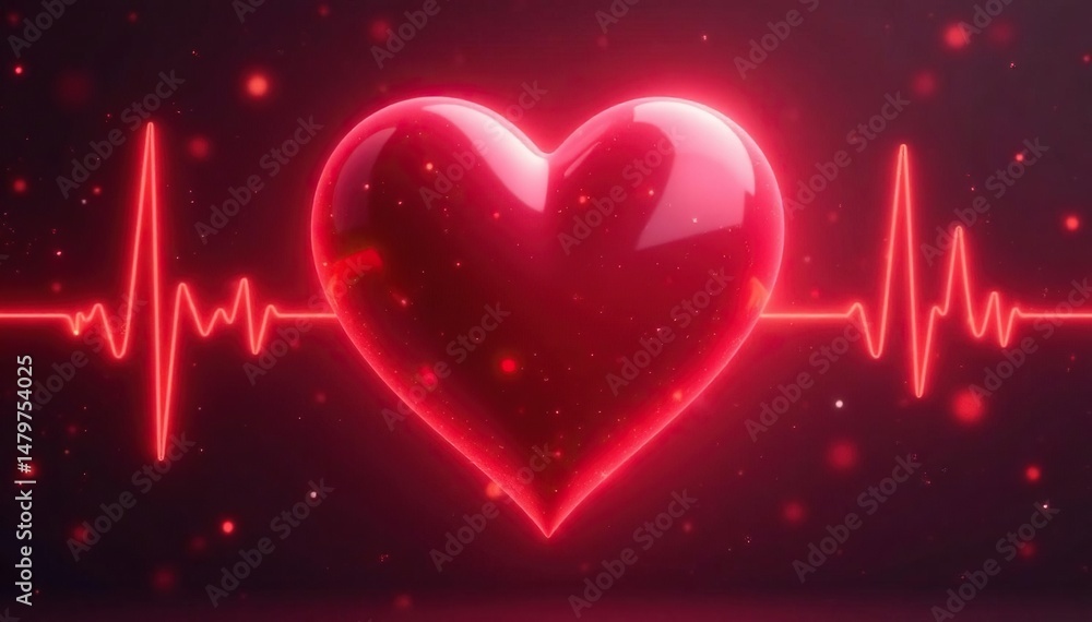 Close-up of a vibrant, red heart shape, pulsating with a soft, gentle glow , passion, soft light Close-up of a vibrant, red heart shape, pulsating with a soft, gentle glow , passion, soft light