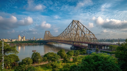 Majestic Howrah Bridge at Dawn, Kolkata