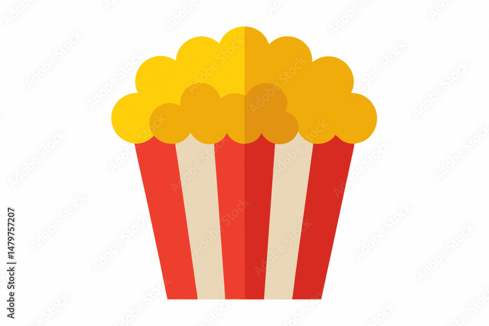 popcorn in a box vector illustration, popcorn box symbol popcorn in a box vector illustration, popcorn box symbol