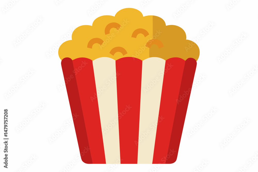 popcorn in a box vector illustration, popcorn box symbol popcorn in a box vector illustration, popcorn box symbol