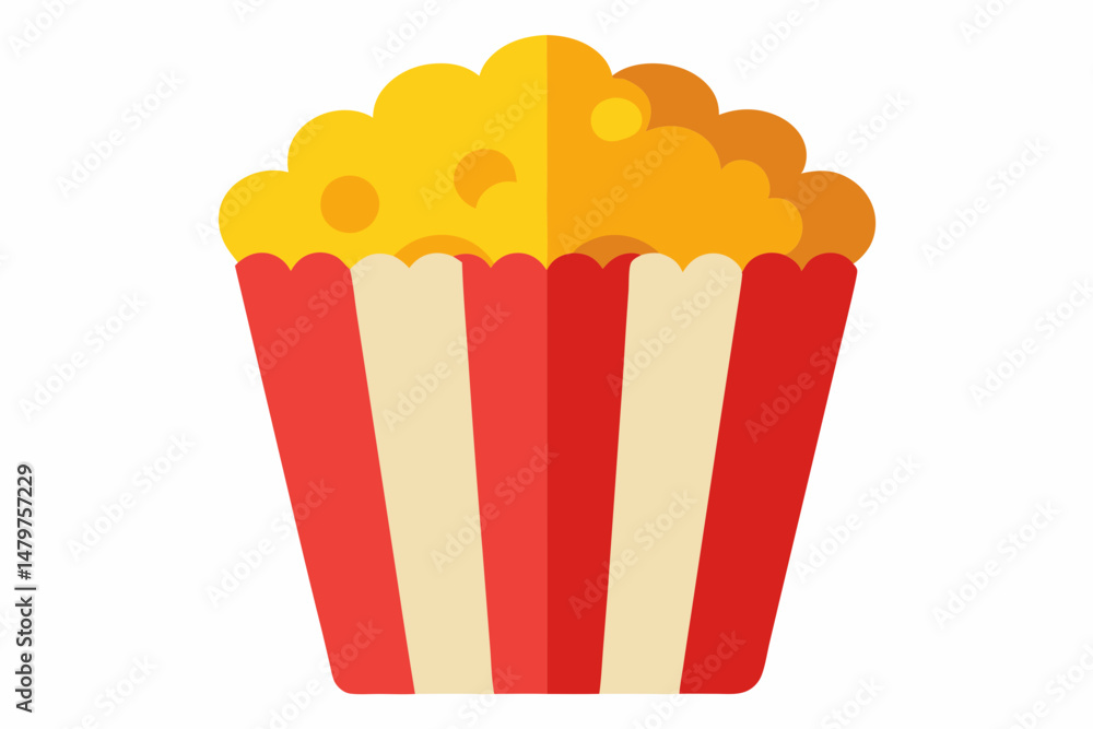 popcorn in a box vector illustration, popcorn box symbol popcorn in a box vector illustration, popcorn box symbol