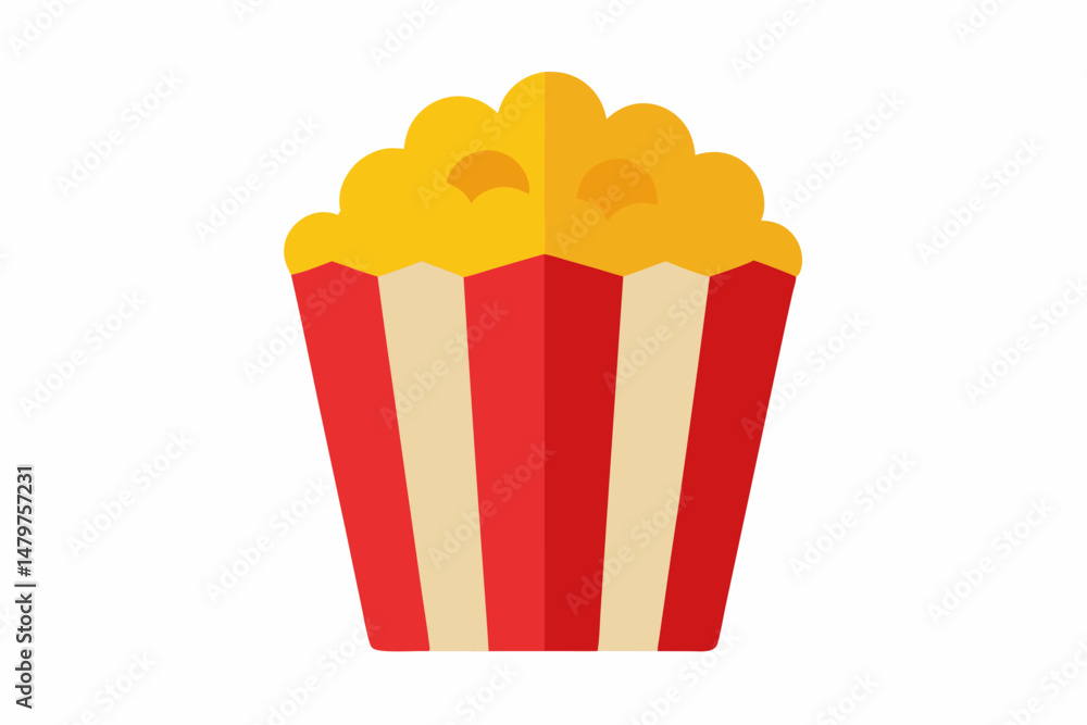popcorn in a box vector illustration, popcorn box symbol popcorn in a box vector illustration, popcorn box symbol