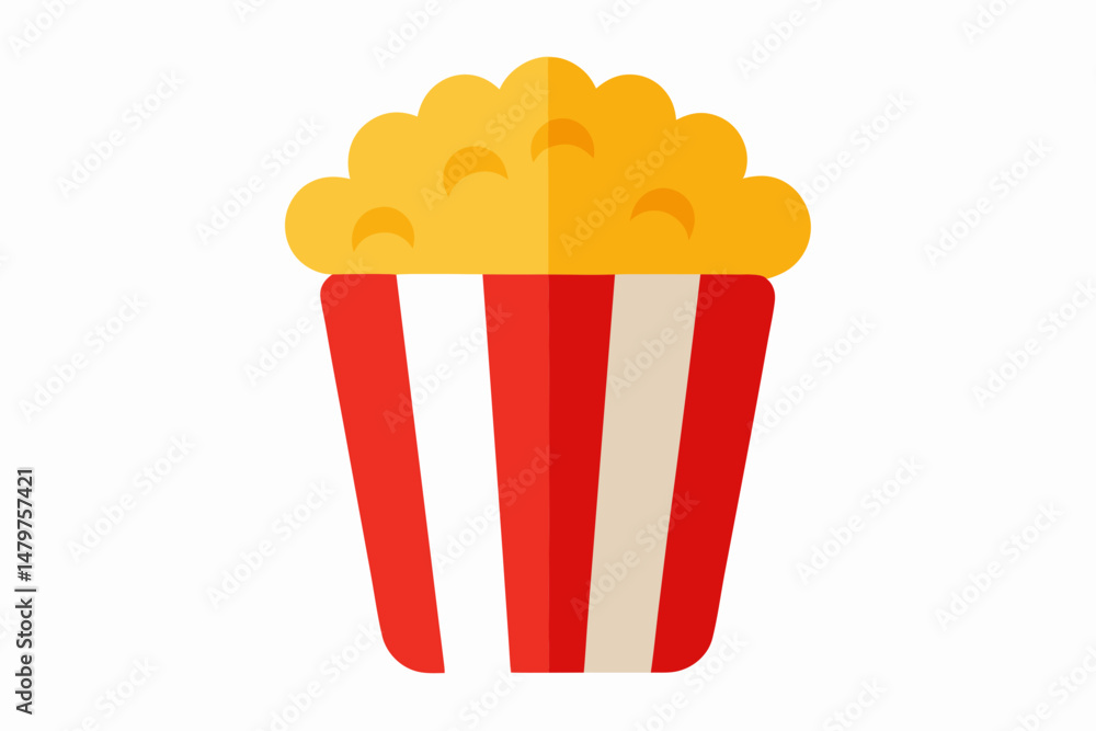 popcorn in a box vector illustration, popcorn box symbol popcorn in a box vector illustration, popcorn box symbol