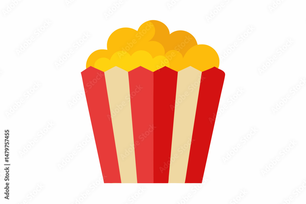 popcorn in a box vector illustration, popcorn box symbol popcorn in a box vector illustration, popcorn box symbol