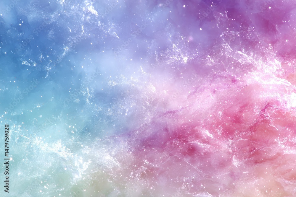 Fototapeta premium Dreamy Pastel Galaxy Background Soft Pink Blue Purple Nebula Texture