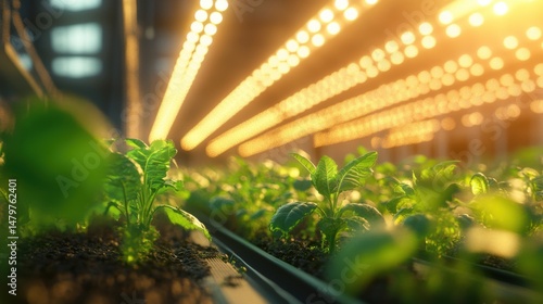 A smart farm powered by solar energy, featuring robotic irrigation systems and vertical crop growth,  photo