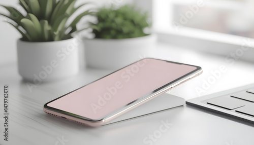 Wallpaper Mural Modern smartphone resting on a white surface. Torontodigital.ca