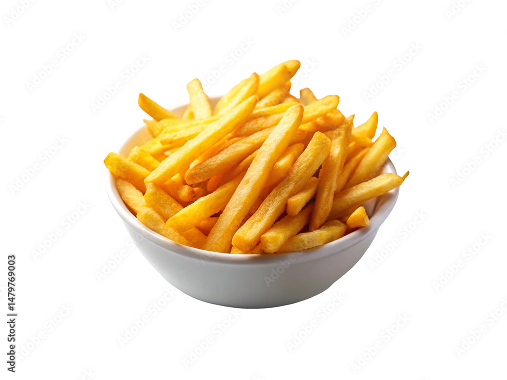 Bowl of Crispy Golden French Fries. Bowl of Crispy Golden French Fries.