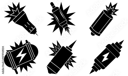 Fuse silhouette vector