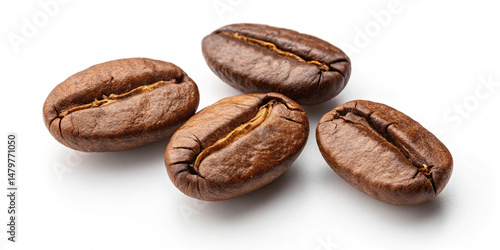 Set of fresh roasted coffee beans isolated on white background images light background