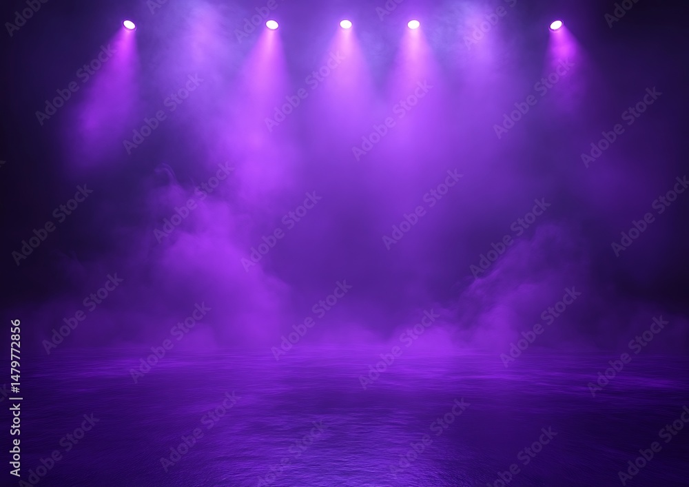 Fototapeta premium Purple stage lights