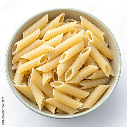 raw pasta in a bowl
