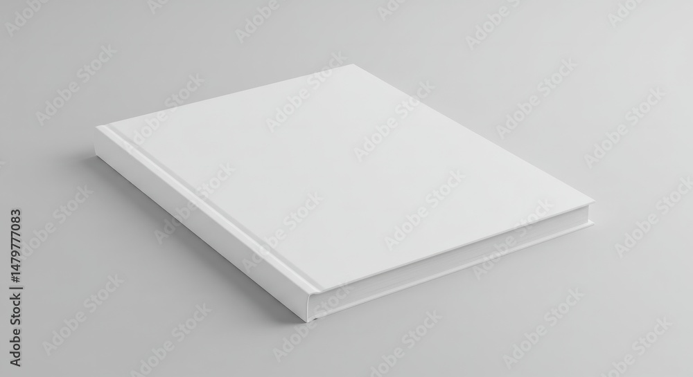 Elegant white hardcover book isolated, ready for design, a symbol of knowledge Elegant white hardcover book isolated, ready for design, a symbol of knowledge
