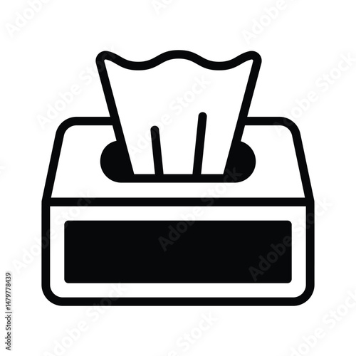 Get your hands on this tissue box glyph icon