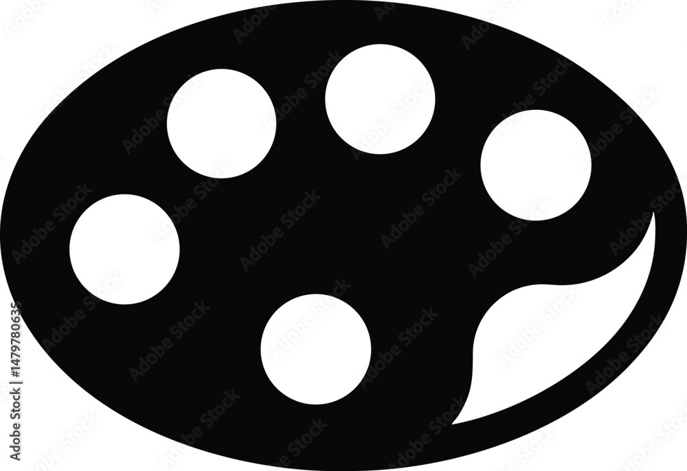 Fototapeta premium palette vector icon.