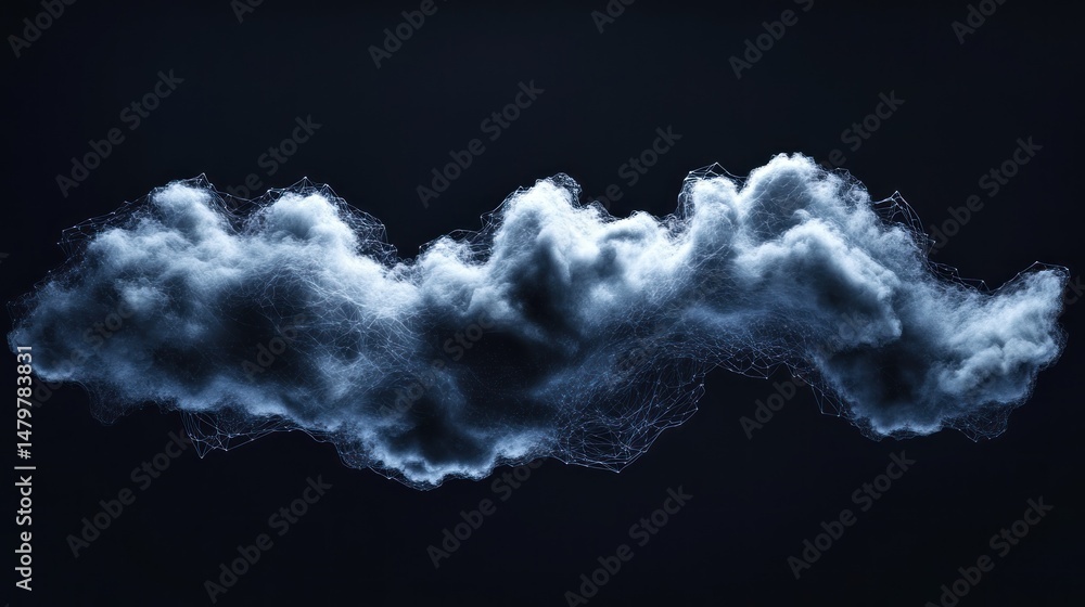 Naklejka premium Abstract cloud formation, digitally rendered
