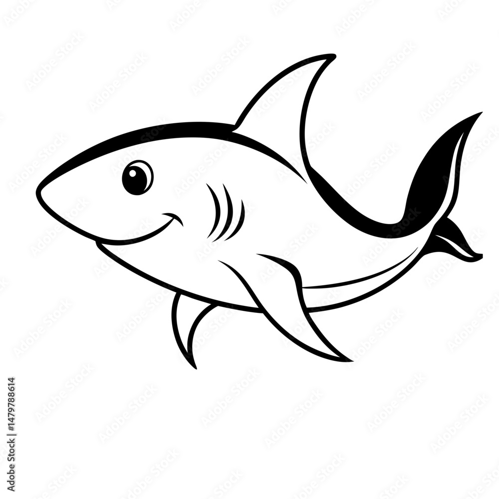Baby Shark Outline Icon Baby Shark Outline Icon
