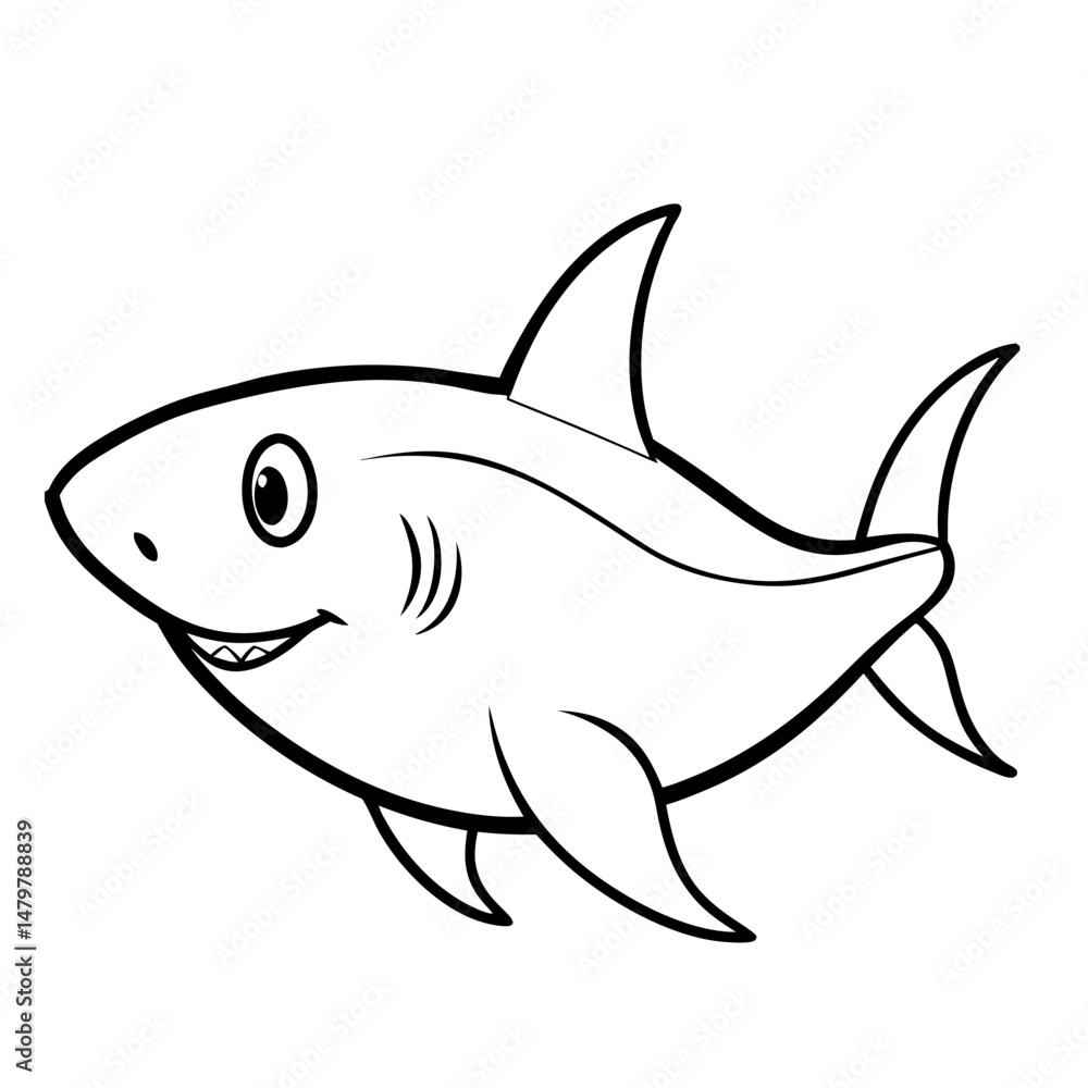 Baby Shark Outline Icon Baby Shark Outline Icon