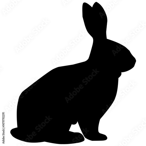 black rabbit silhouette
