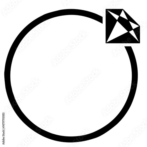diamond ring icon vector illustration