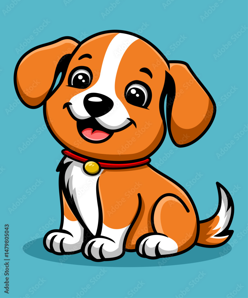 Happy smiling Puppy Cartoon vector Happy smiling Puppy Cartoon vector