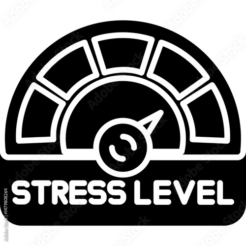 Stress Level High Icon Mental Health Indicator