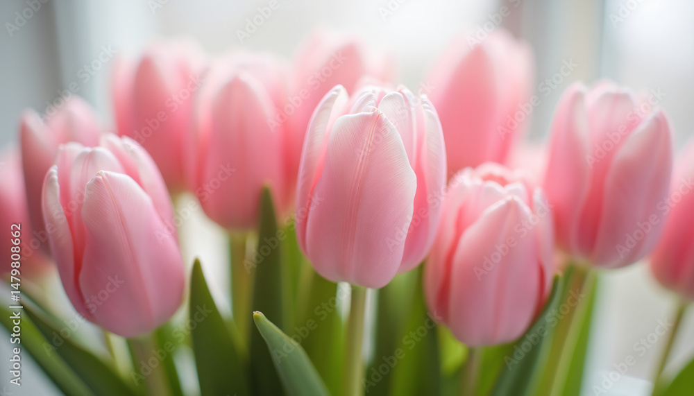 Fototapeta premium Pink tulip flower close up