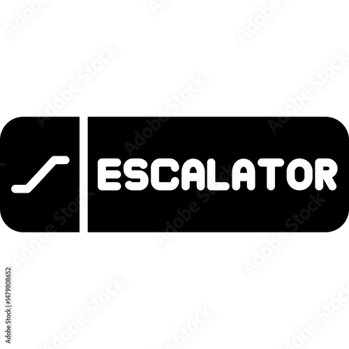 Escalator Icon Public Transport Facility Symbol