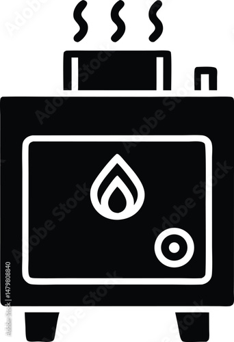 gas boiler vector icon.